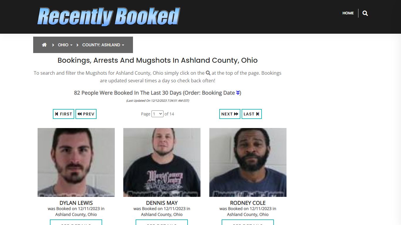 Recent bookings, Arrests, Mugshots in Ashland County, Ohio